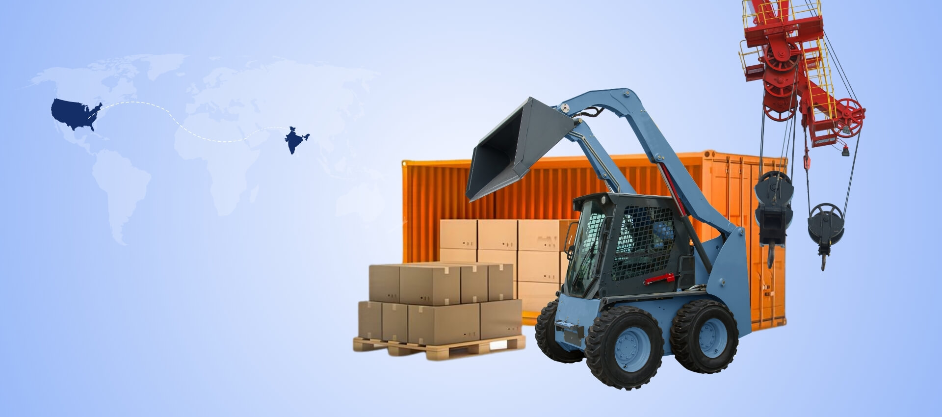 Cheap Machinery and Equipment Shipping to India from the USA
